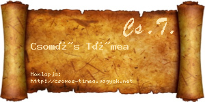 Csomós Tímea névjegykártya