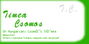 timea csomos business card